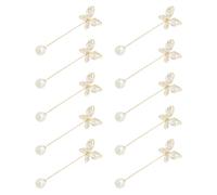 Uqezagpa Lot de 10 pinces réglables en forme de fleur pour jeans, chemises, Size Approx. 75x23mm/2.95x0.9in, Métal