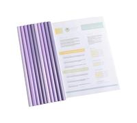 Uqezagpa Lot de 10 protège-rapports avec barre coulissante, capacité de 60 feuilles, protège-documents transparents