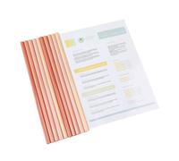 Uqezagpa Lot de 10 protège-rapports avec barre coulissante, capacité de 60 feuilles, protège-documents transparents