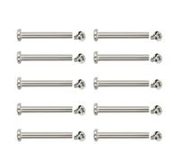 Uqezagpa Lot de 10 rivets de réparation de roue de bagages 30/35/40/45/50 mm hexagonaux intérieurs pour réparation, 45mm, One Size