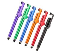Uqezagpa Lot de 12 stylos multifonctions 3 en 1 pour tablette, stylo à bille, support de téléphone pour tablette