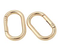 Uqezagpa Lot de 2 anneaux à ressort en métal pour sac à main, doré clair, One Size