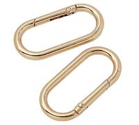 Uqezagpa Lot de 2 anneaux à ressort en métal pour sac à main, doré clair, One Size