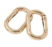 Uqezagpa Lot de 2 anneaux à ressort en métal pour sac à main, doré clair, One Size