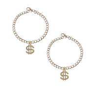 Uqezagpa Lot de 2 colliers populaires pour chat avec pendentif en forme de lettre de dollar et strass