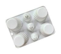 Uqezagpa Lot de 2 moules de cuisson polyvalents en silicone pour cupcakes, mousses souples, moules à gâteaux, desserts, ustensiles de cuisson, moules de cuisson décoratifs