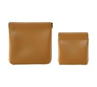 Uqezagpa Lot de 2 pochettes de rangement robustes en polyuréthane pour catapultes - Étanche - Pour collectionneurs, Grand et petit aube jaune, 12*11.5cm 8*8.5cm