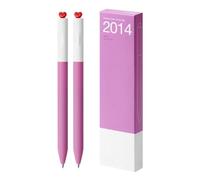 Uqezagpa Lot de 2 stylos à encre gel de 0,5 mm avec inscription « First Love Heart » - Stylos esthétiques - Écriture lisse - Encre gel pour journal intime