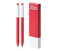 Uqezagpa Lot de 2 stylos à encre gel de 0,5 mm avec inscription « First Love Heart » - Stylos esthétiques - Écriture lisse - Encre gel pour journal intime