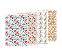 Uqezagpa Lot de 4 feuilles de papier de transfert en argile de Noël 95 x 138 mm soluble dans l'eau pour la fabrication de boucles d'oreilles et de bijoux en argile