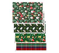 Uqezagpa Lot de 4 feuilles de papier transfert en argile de Noël 95 x 138 mm soluble dans l'eau pour la fabrication de boucles d'oreilles
