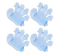 Uqezagpa Lot de 4 gants de toilettage pour animal domestique avec 5 doigts et paumes