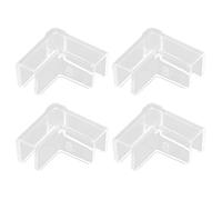 Uqezagpa Lot de 4 protections de bords de poisson transparents pour aquarium - Facile à installer - Support d'angle en verre pour aquarium
