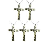 Uqezagpa Lot de 5 pendentifs exquis en métal avec motif unique, pour la foi, 3.2x7.7cm, Zinc