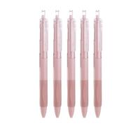 Uqezagpa Lot de 5 stylos à encre gel rétractables rechargeables de 0,5 mm à séchage rapide pour écrire pour les étudiants, le scrapbooking au quotidien