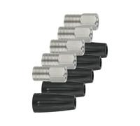 Uqezagpa Lot de 5 vis de frein hydraulique de 8 mm avec capuchons en silicone en acier inoxydable - Vis de serrage de rechange pour vélo - Frein à disque hydraulique