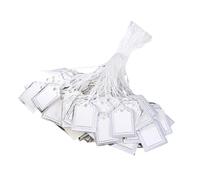 Uqezagpa Lot de 500 étiquettes de prix élégantes en forme de trapèze en papier doré métallique à suspendre pour vente au détail