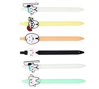 Uqezagpa Lot de 6 stylos à bille rétractables sur le thème des infirmières - Pointe de 1 mm - Écriture fluide - Pour bureau, école, clinique