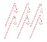 Uqezagpa Lot de 6 stylos à encre gel avec pendentif en forme de dessert, pointe de 1,0 mm, séchage rapide, écriture fluide pour étudiantes, femmes, note, journal, fournitures de bureau, stylos gel