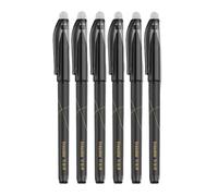 Uqezagpa Lot de 6 stylos à encre gel effaçables avec poignée ergonomique Pointe aiguille 0,5 mm Séchage rapide Outil de correction d'écriture