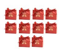 Uqezagpa Lot de boîtes avec ruban en papier doré pour friandises, biscuits, bonbons, emballages cadeaux, boîtes de fête de Noël