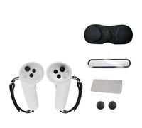Uqezagpa Lot de housses de protection en silicone pour manette de VR et film de protection d'objectif pour 4 manchons antidérapants et confortables