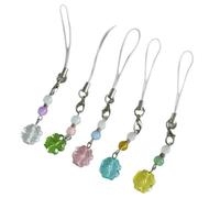 Uqezagpa Luck Clovers Perles Flocon de Neige Breloque Téléphone Pendentif Élégant Sac à Main Accessoire de Mode pour Femme à la Mode, 7cm x 8cm x 2cm, Alliage acrylique