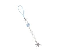 Uqezagpa Luck Clovers Perles Flocon de Neige Breloque Téléphone Pendentif Élégant Sac à Main Accessoire de Mode pour Femme à la Mode, 15cm, Acrylique