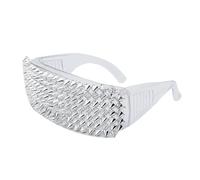 Uqezagpa Lunettes de soleil Rockers Rivet cloutées pour homme et femme Style punk Toutes assorties Lunettes de soleil cool Populaires Cosplay Party Lunettes fantaisie Club