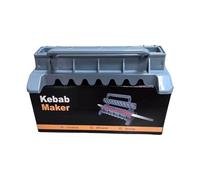 Uqezagpa Machine à brochettes de viande pour barbecue, appareil manuel de fabrication de kebabs, outil de fabrication de brochettes de barbecue portable et pliable, accessoires de cuisine à usage