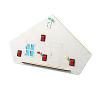Uqezagpa Maison en bois avec changement de lumière LED pour expérimentation scientifique jouet électrique pour enfants physiques