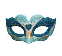 Uqezagpa Masque de carnaval classique vénitien à paillettes brillantes pour enfants filles Demi-visage Mascarade pour fêtes costumées événements filles mascarade