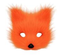 Uqezagpa Masque de déguisement de loup et renard avec bande élastique pour adulte Halloween jeu de rôle