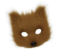 Uqezagpa Masque de déguisement de loup et renard avec bande élastique pour adulte Halloween jeu de rôle