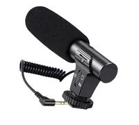 Uqezagpa Microphones montés sur caméra avec batterie 3 A - Long câble à ressort pour appareils photo, entretiens, micros de studio