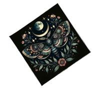 Uqezagpa Nappe astrologique avec motif papillon et fleur - Tarots - Divinations - Autels - Accessoire de jeu de société - Motif papillon et fleur - Carte de tarots - Nappe spirituelle