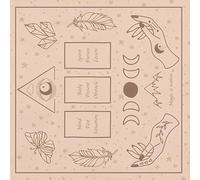 Uqezagpa Nappe de tarots, carte de lecture, astrologie, autel, tissu de divination, nappe, tapisserie, fournitures de sorcellerie, cartes de lecture, nappe de table spirituelle