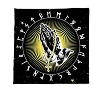 Uqezagpa Nappe de tarots - Motif croix à la main - Astrologie - Autels - Tissu - Divinations - Table - Tapisserie - Sorcellerie - Fournitures d'autels - Carte de tarots