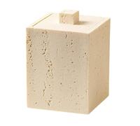 Uqezagpa Organisateurs de bureau en résine, cotons-tiges et cure-dents, style japonais, texture de pierre, taille facile à nettoyer, distributeur de cure-dents de cuisine robuste