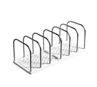 Uqezagpa Organisateurs de fichiers de bureau en fil métallique pour magazines, bibliothèque pour bureau, trieur de fichiers à 6 emplacements, 36,8 x 14,5 x 13,5 cm