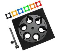 Uqezagpa Organisateurs de rangement pour micro à trous multiples avec design anti-choc, solution légère pour économiser de l'espace pour microphones à cordon, support anti-vibration, station d'accueil