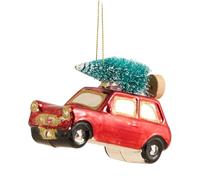 Uqezagpa Ornement artisanal en verre pour sapin de Noël avec forme abstraite moderne et finition de qualité supérieure - Usage multiple - Fournitures de fête de vacances - Idées cadeaux pour Noël