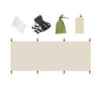 Uqezagpa Paravent de protection contre le vent multifonctionnel pour l'extérieur - Tente pliable - Texture tissu Oxford - Pour tentes - Grand design - Transportable - Crème