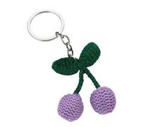 Uqezagpa Pendentif pratique en alliage de fil doux avec cerises - Accessoire fait main pour clés et sacs - Portable - Décoration créative - Pendentif fait à la main, taille unique, Comme décrit, Comme