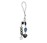 Uqezagpa Pendentif tendance en forme de cœur avec perles de poisson pour téléphone offrant durabilité et style, adapté pour un usage quotidien, accessoires polyvalents, taille unique, Comme décrit