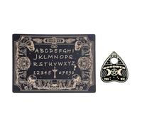 Uqezagpa Pendules de radiesthésie Planche de divination parlante en bois avec planchette Réunions de famille Fournitures de jeu Facile à utiliser Pendules de divinations Message métaphysique