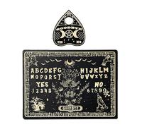 Uqezagpa Pendules de radiesthésie Planche de divination parlante en bois avec planchette Réunions de famille Fournitures de jeu Facile à utiliser Pendules de divinations Message métaphysique