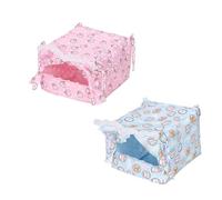 Uqezagpa Perchoir pour oiseaux - Tente de lit pour perroquets - Couverture en fourrure pour petits et grands perroquets