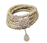 Uqezagpa Perles en bois Bodhi faites à la main pour l'illumination spirituelle et la vie pleine d'esprit - Perles confortables en forme d'étoile Bodhi