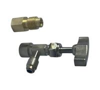 Uqezagpa Petit R134A Outil de maintenance pour systèmes de climatisation automobile Recharges Adaptateur de recharge pour climatisation de voiture